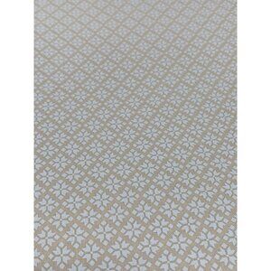 Snowflake Fabric By S. Nicole Designs Beige & White Cotton 44" Wide 1 Yard